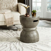 Safavieh Haruki Indoor/Outdoor Modern Concrete Round 177-Inch H Accent Table Dark Grey Furniture 