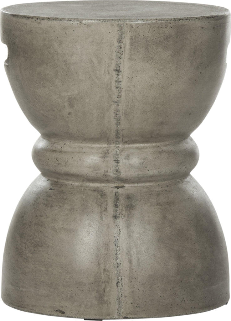 Safavieh Haruki Indoor/Outdoor Modern Concrete Round 177-Inch H Accent Table Dark Grey Furniture main image