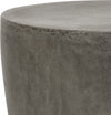 Safavieh Aishi Indoor/Outdoor Modern Concrete Round 177-Inch H Accent Table Dark Grey Furniture 