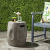 Safavieh Zuri Indoor/Outdoor Modern Concrete Round 177-Inch H Accent Table Dark Grey Furniture  Feature