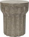 Safavieh Vesta Indoor/Outdoor Modern Concrete Round 153-Inch Dia Accent Table Dark Grey Furniture main image