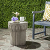 Safavieh Vesta Indoor/Outdoor Modern Concrete Round 153-Inch Dia Accent Table Dark Grey Furniture  Feature