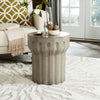 Safavieh Vesta Indoor/Outdoor Modern Concrete Round 153-Inch Dia Accent Table Dark Grey Furniture 