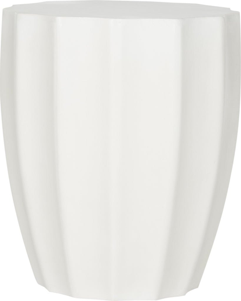 Safavieh Jaslyn Indoor/Outdoor Modern Concrete Round 177-Inch H Accent Table Ivory Furniture main image