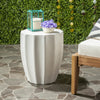 Safavieh Jaslyn Indoor/Outdoor Modern Concrete Round 177-Inch H Accent Table Ivory Furniture  Feature