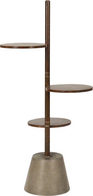 Safavieh Cadman Indoor/Outdoor Modern Concrete 3 Tier 315-Inch H Etagere Dark Grey Furniture 