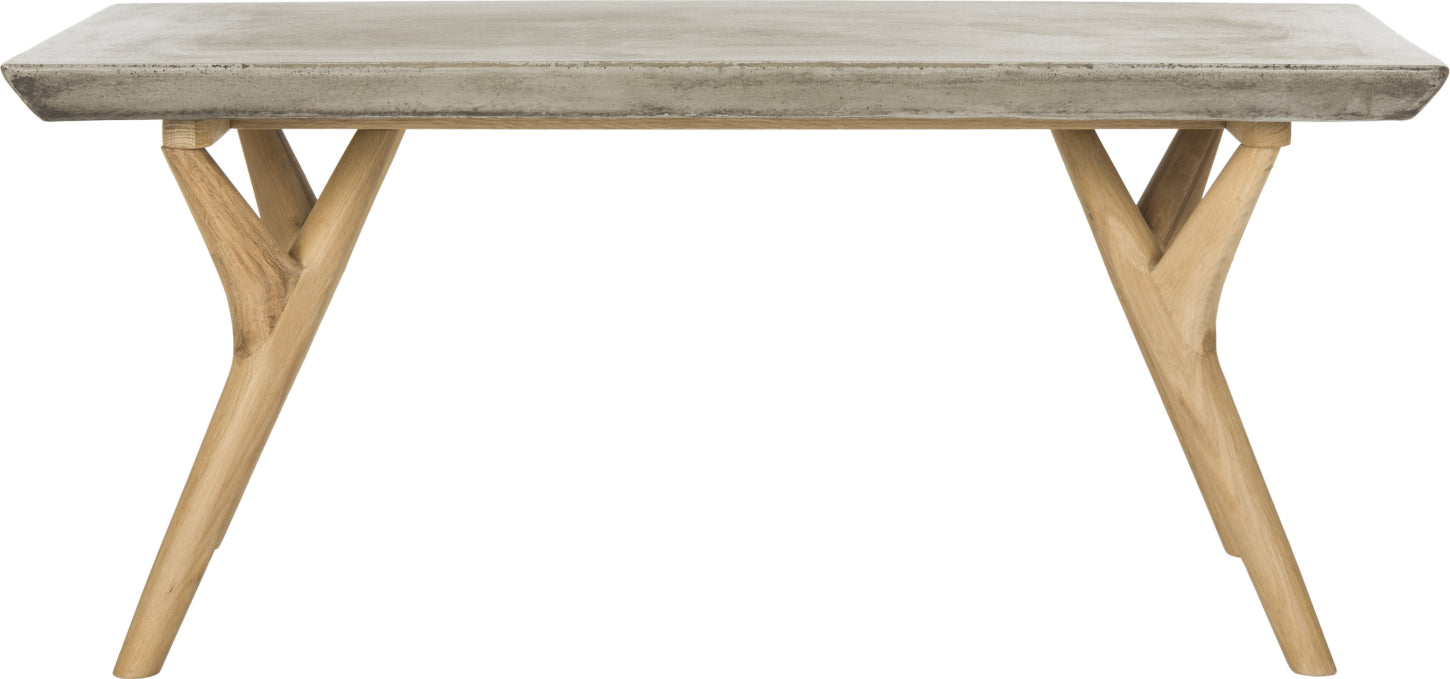 Safavieh Pacey Indoor/Outdoor Modern Concrete 1654-Inch H Coffee Table Dark Grey Furniture main image