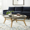 Safavieh Hadwin Indoor/Outdoor Modern Concrete Oval 315-Inch Dia Coffee Table Dark Grey Furniture  Feature