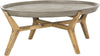 Safavieh Hadwin Indoor/Outdoor Modern Concrete Oval 315-Inch Dia Coffee Table Dark Grey Furniture 