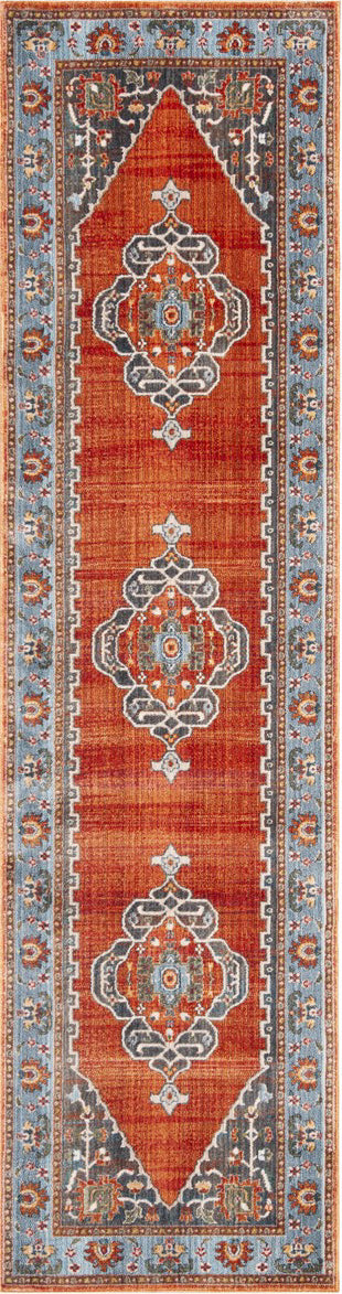 Safavieh Vintage Persian VTP482P Rust/Blue Area Rug Runner Image