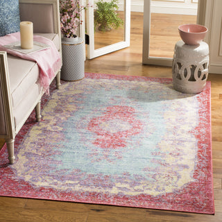 Safavieh Windsor WDS305A Light Blue/Fuchsia Area Rug  Feature