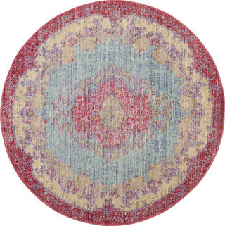 Safavieh Windsor WDS305A Light Blue/Fuchsia Area Rug 