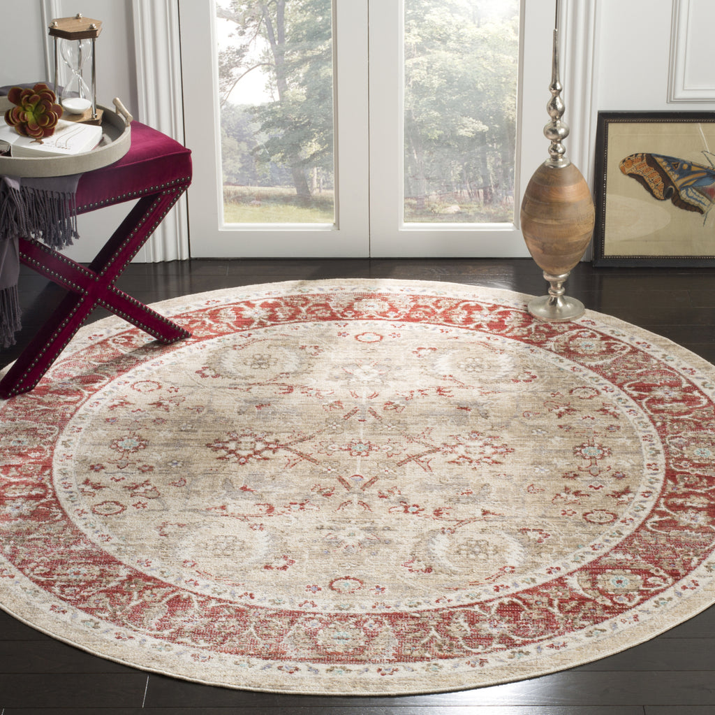 Safavieh Windsor WDS345N Ivory/Red Area Rug  Feature