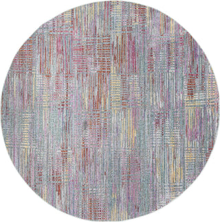 Safavieh Windsor WDS349J Aqua/Dark Pink Area Rug Round Image