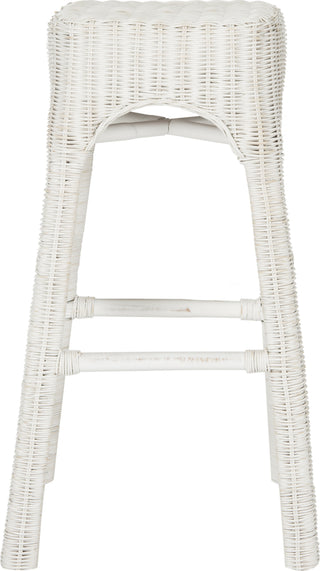 Safavieh Percy Wicker Counter Stool White Distress Furniture 