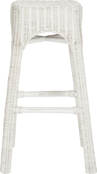 Safavieh Percy Wicker Counter Stool White Distress Furniture main image