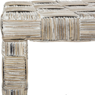 Safavieh Adkin Rattan Coffee Table White Wash Furniture 