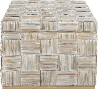 Safavieh Adkin Rattan Coffee Table White Wash Furniture 