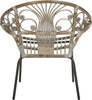 Safavieh Carlson Rattan Accent Chair Grey White Wash Furniture 