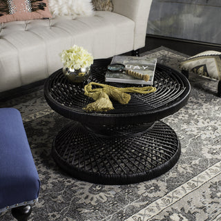 Safavieh Grimson Large Bowed Coffee Table Black Furniture  Feature