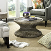 Safavieh Grimson Large Bowed Coffee Table Grey White Wash Furniture  Feature