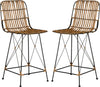 Safavieh Minerva Wicker Counter Stool Natural Brown Wash Furniture 