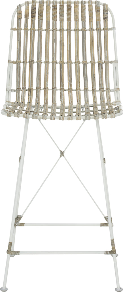 Safavieh Minerva Wicker Counter Stool White Wash Furniture main image