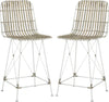 Safavieh Minerva Wicker Counter Stool White Wash Furniture 