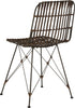Safavieh Minerva Wicker Dining Chair Croco Brown Furniture 