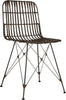 Safavieh Minerva Wicker Dining Chair Croco Brown Furniture 