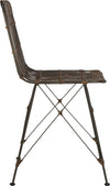 Safavieh Minerva Wicker Dining Chair Croco Brown Furniture 