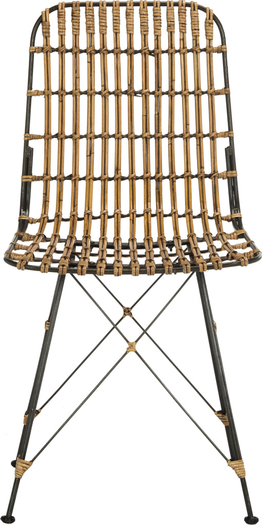 Safavieh Minerva Wicker Dining Chair Natural Brown Wash Furniture main image