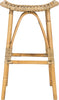 Safavieh Leda Rattan Bar Stool Honey Brown Furniture main image
