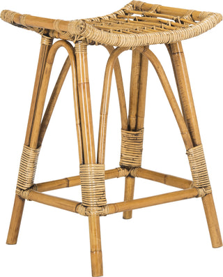 Safavieh Leda Rattan Counter Stool Honey Brown Furniture 