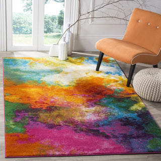 Safavieh Watercolor WTC619D Orange/Green Area Rug  Feature