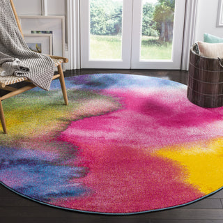 Safavieh Watercolor WTC621C Green/Fuchsia Area Rug  Feature