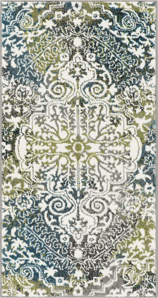 Safavieh Watercolor WTC669B Ivory/Peacock Blue Area Rug 