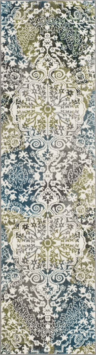 Safavieh Watercolor WTC669B Ivory/Peacock Blue Area Rug 