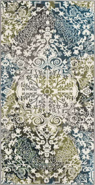 Safavieh Watercolor WTC669B Ivory/Peacock Blue Area Rug 