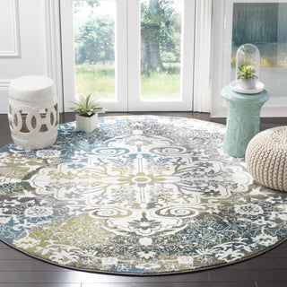 Safavieh Watercolor WTC669B Ivory/Peacock Blue Area Rug 