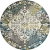 Safavieh Watercolor WTC669B Ivory/Peacock Blue Area Rug 