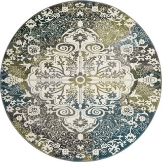 Safavieh Watercolor WTC669B Ivory/Peacock Blue Area Rug 