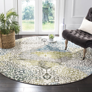 Safavieh Watercolor WTC672B Ivory/Peacock Blue Area Rug 