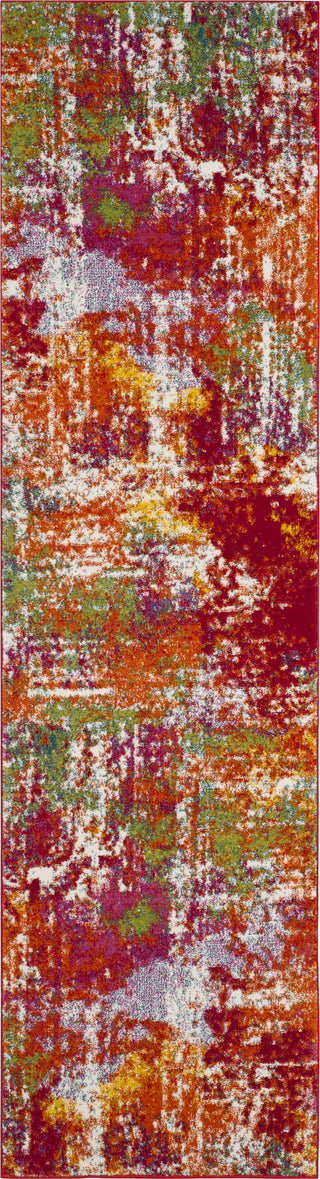 Safavieh Watercolor WTC695D Orange/Green Area Rug 