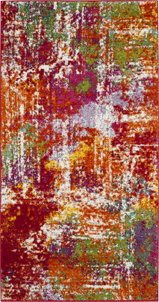 Safavieh Watercolor WTC695D Orange/Green Area Rug 