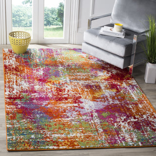 Safavieh Watercolor WTC695D Orange/Green Area Rug  Feature