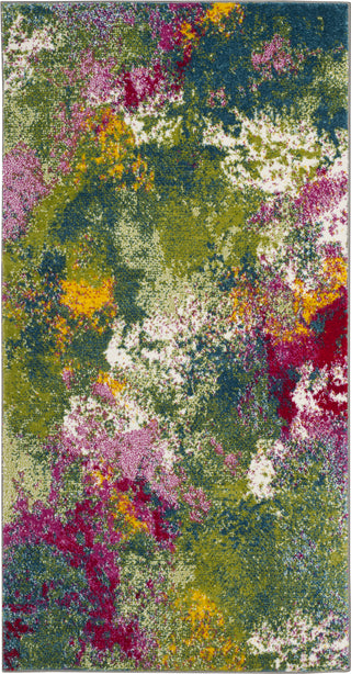 Safavieh Watercolor WTC697C Green/Fuchsia Area Rug 