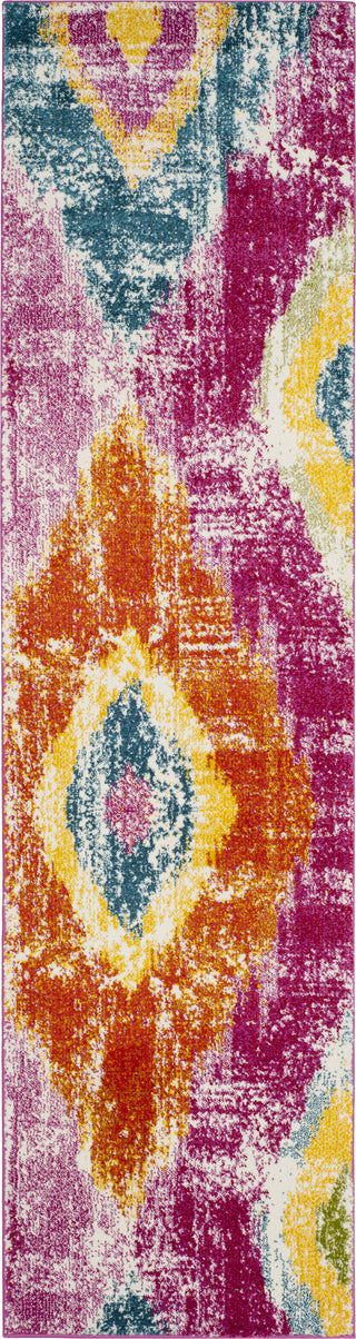 Safavieh Watercolor WTC699K Fuchsia/Orange Area Rug 