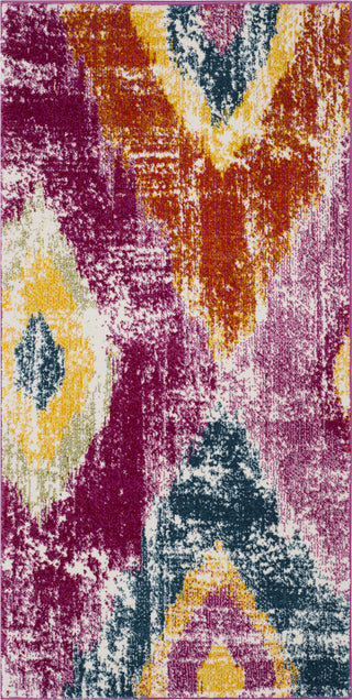 Safavieh Watercolor WTC699K Fuchsia/Orange Area Rug 