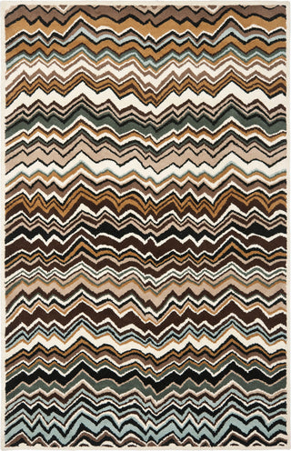 Safavieh Wyndham Amber Flame Stitch Brown/Multi Area Rug Main